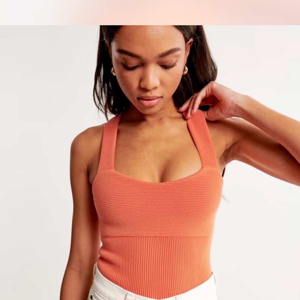 🌸last chance🌸 Abercrombie & Fitch Coral Ribbed Sweater Tank Top